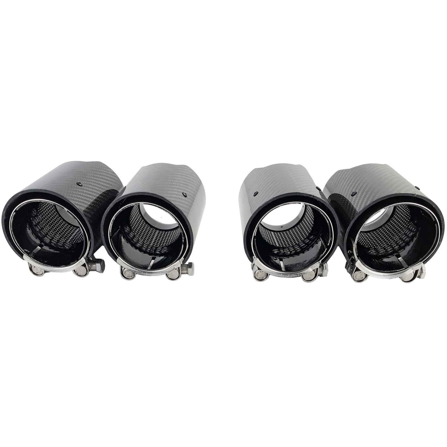 TERMINALI ADATTI PER BMW SERIE 4 F80 LOOK CARBONIO DESIGN SPORTIVO