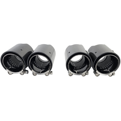 TERMINALI ADATTI PER BMW SERIE 4 F80 LOOK CARBONIO DESIGN SPORTIVO