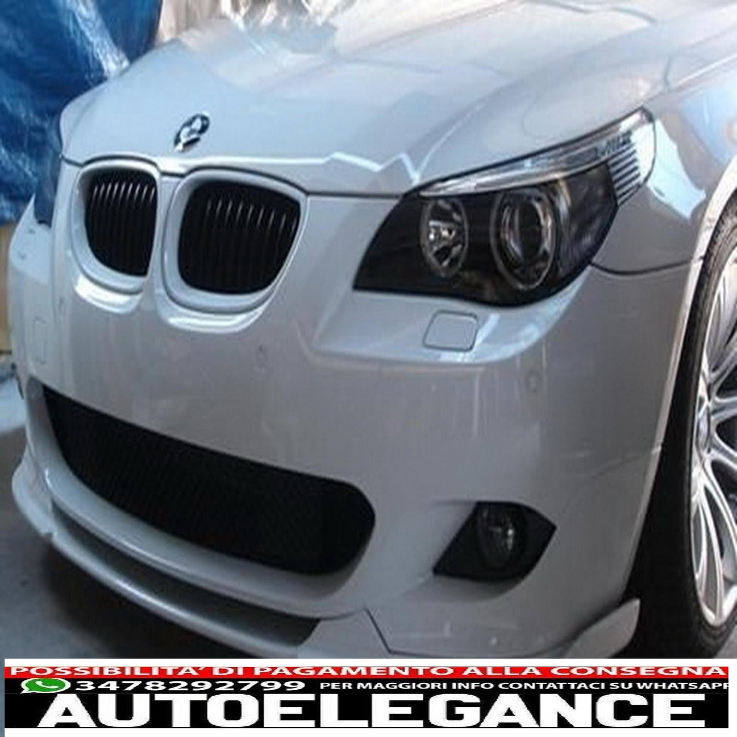 Front bumper spoiler spoiler addon valance suitable for BMW 5 series e60/e61 m-technik (2004-2011) hm style