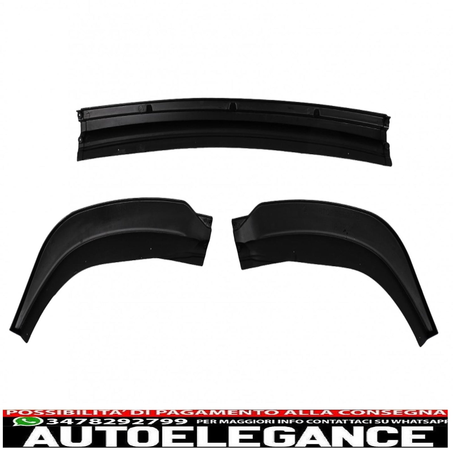 Additional front bumper spoiler suitable for vw id3 (2019-2022) piano black 