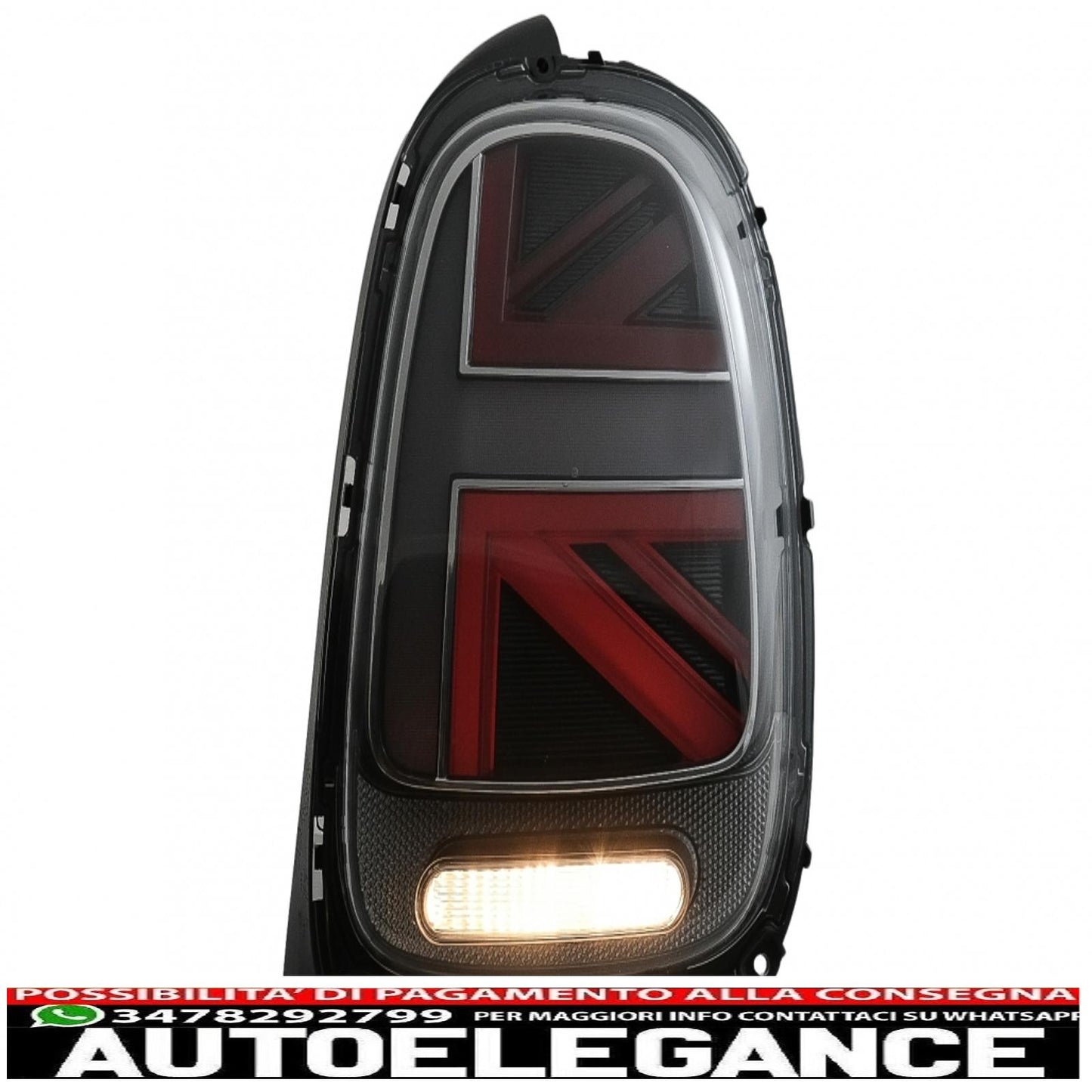 Rear lights suitable for mini one f55 f56 f57 3d 5d cabriolet (2014-2018) JCW Design smoke red