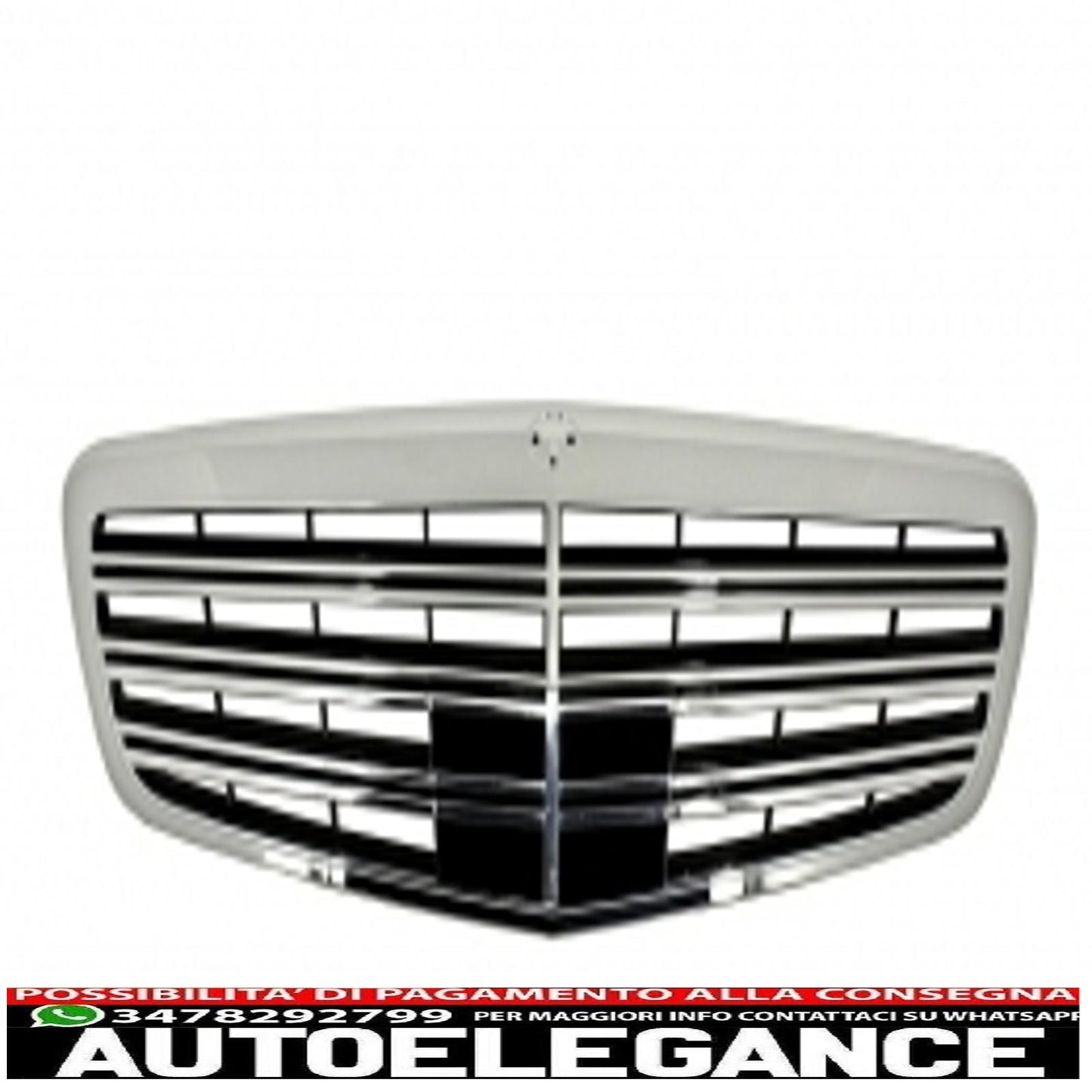 gruppo paraurti anteriore con griglia centrale adatto per mercedes w221 classe s (2005-2010) e minigonne laterali design s63 s65