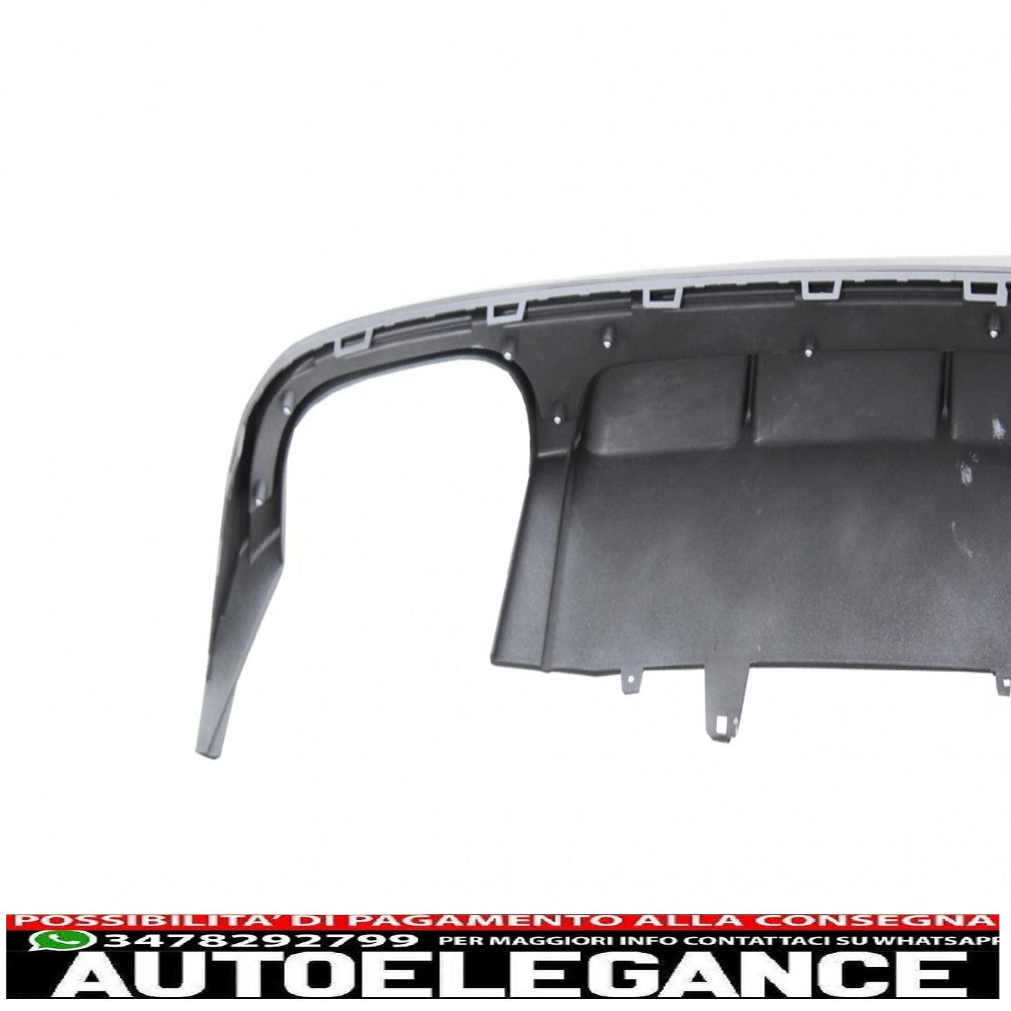 Diffusore mantovana per paraurti posteriore con terminali di scarico adatto per audi a6 4g facelift (2015-2018) berlina limousine s6 design