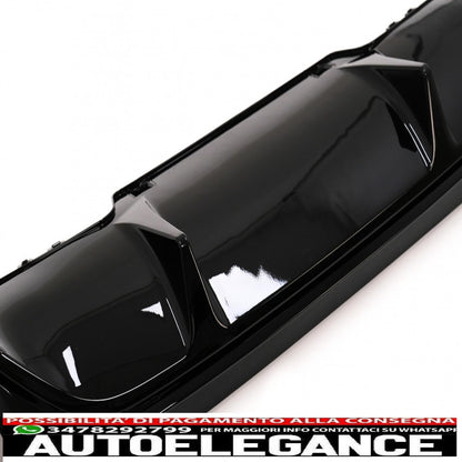 diffusore del paraurti posteriore con terminali di scarico neri adatti per mercedes classe e w213 s213 standard (2016-2020) design e63