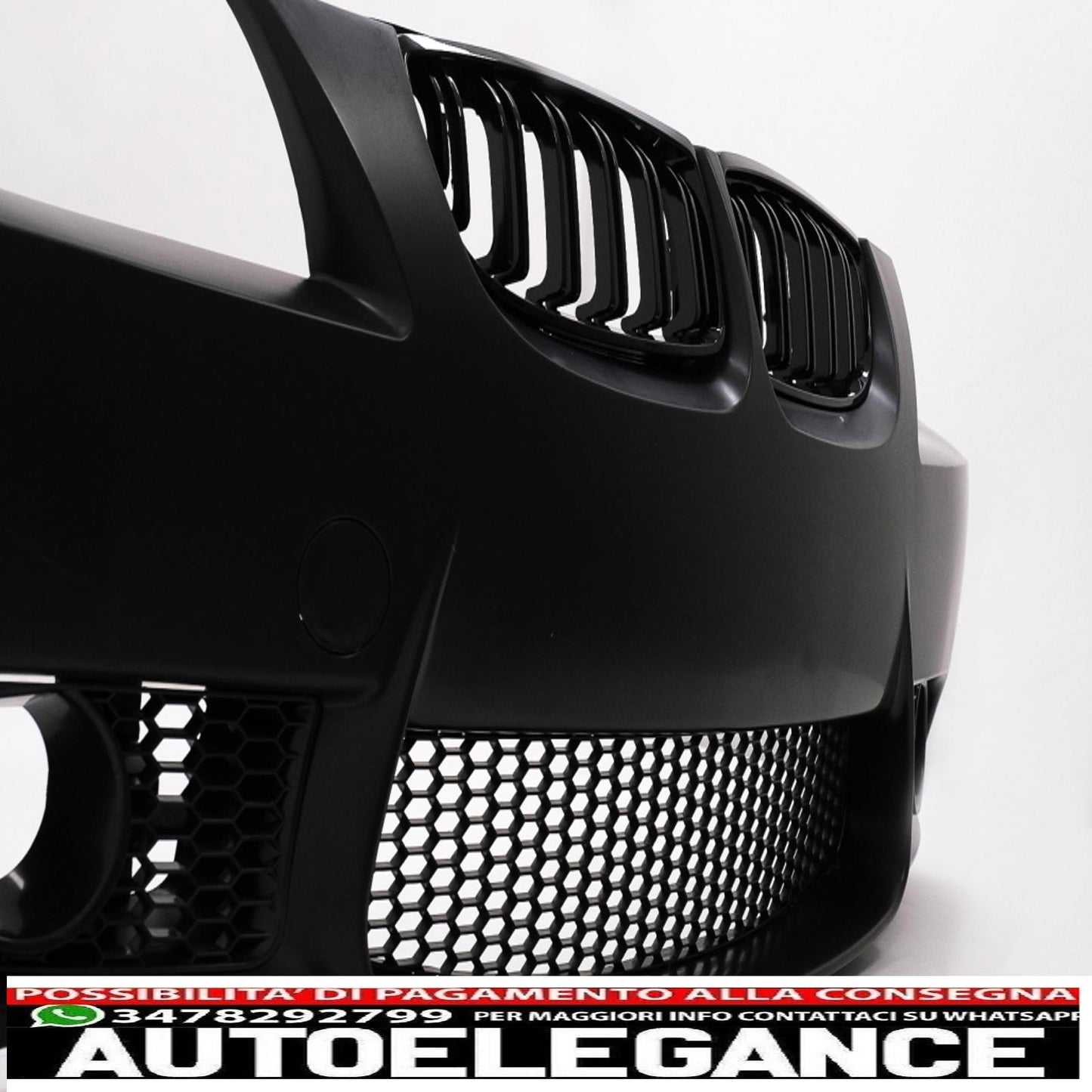 Paraurti anteriore con griglie a doppio rene adatto per bmw serie 3 e90 e91 lci (2008-2011) berlina touring m3 design