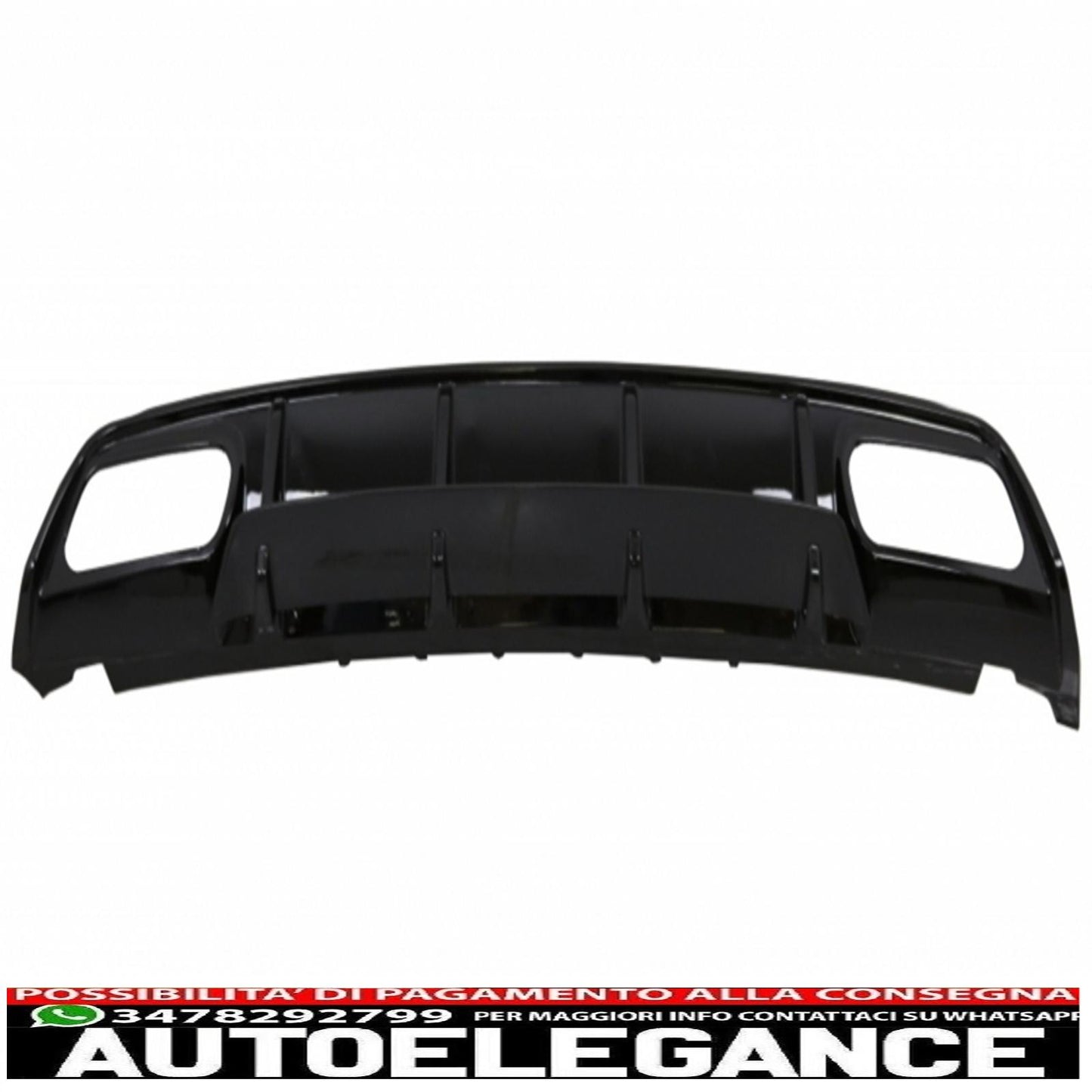 diffusore posteriore black edition con finali marmitta adatto per mercedes classe a w176 (2015-2018) e splitter paraurti anteriore alette aero a45 design restyling
