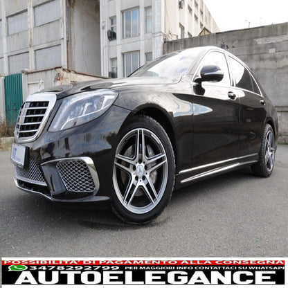 Chrome parts side skirt moldings suitable for mercedes s class w222 (2013-2020) s65 s63 design 