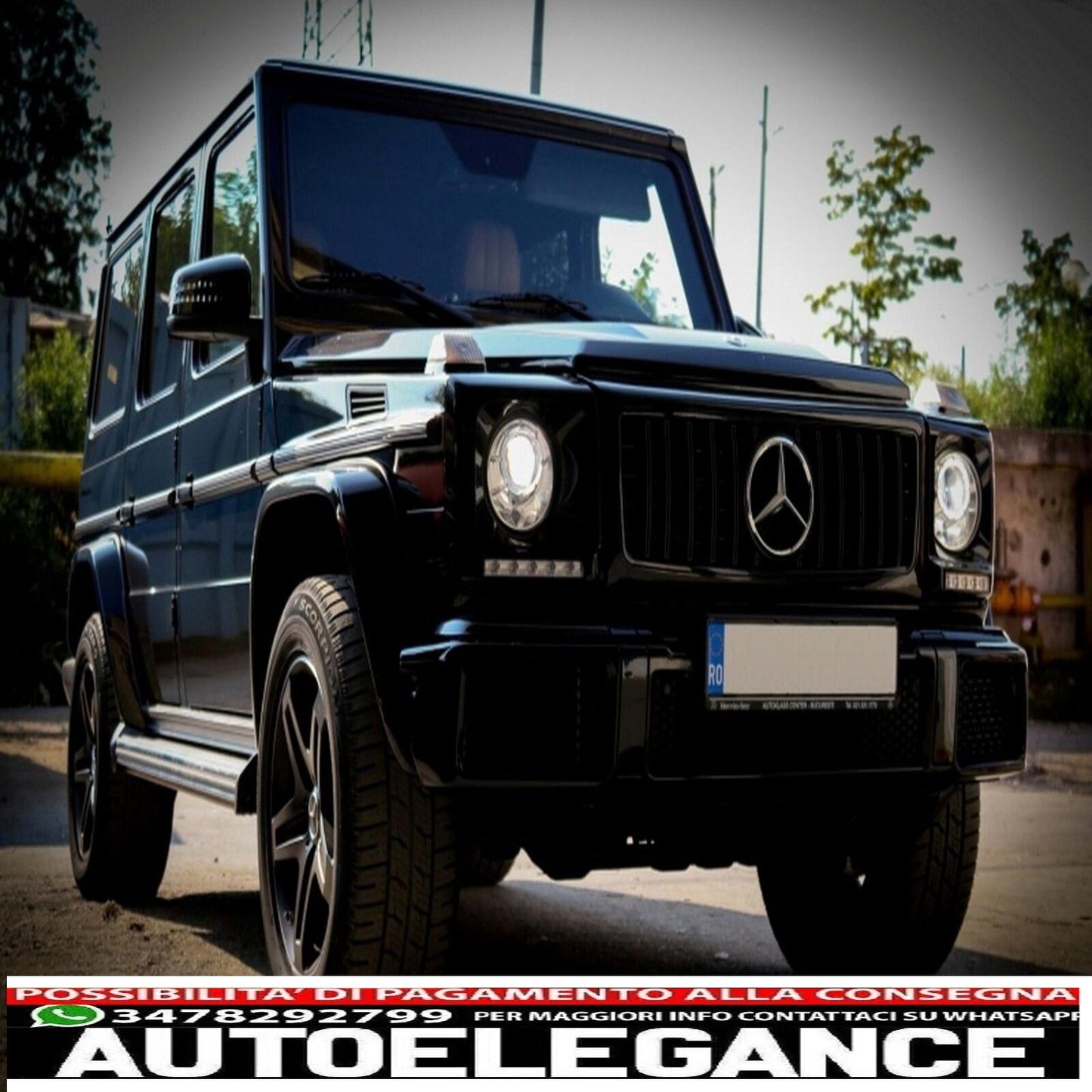 Grille for Mercedes G W463 1990-2014 G63 GT-R Panamericana Look Glossy Black -show original titleOriginal textGrille for Mercedes G W463 1990-2014 G63 GT-R Panamericana Look Glossy Black 
