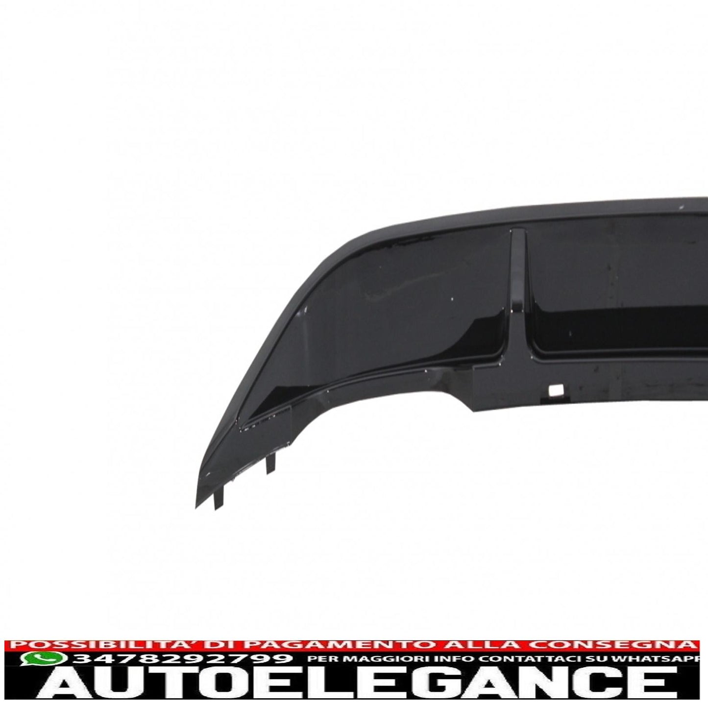 diffusore paraurti posteriore con impianto di scarico completo adatto per vw golf 7 vii (2013-2016) r design