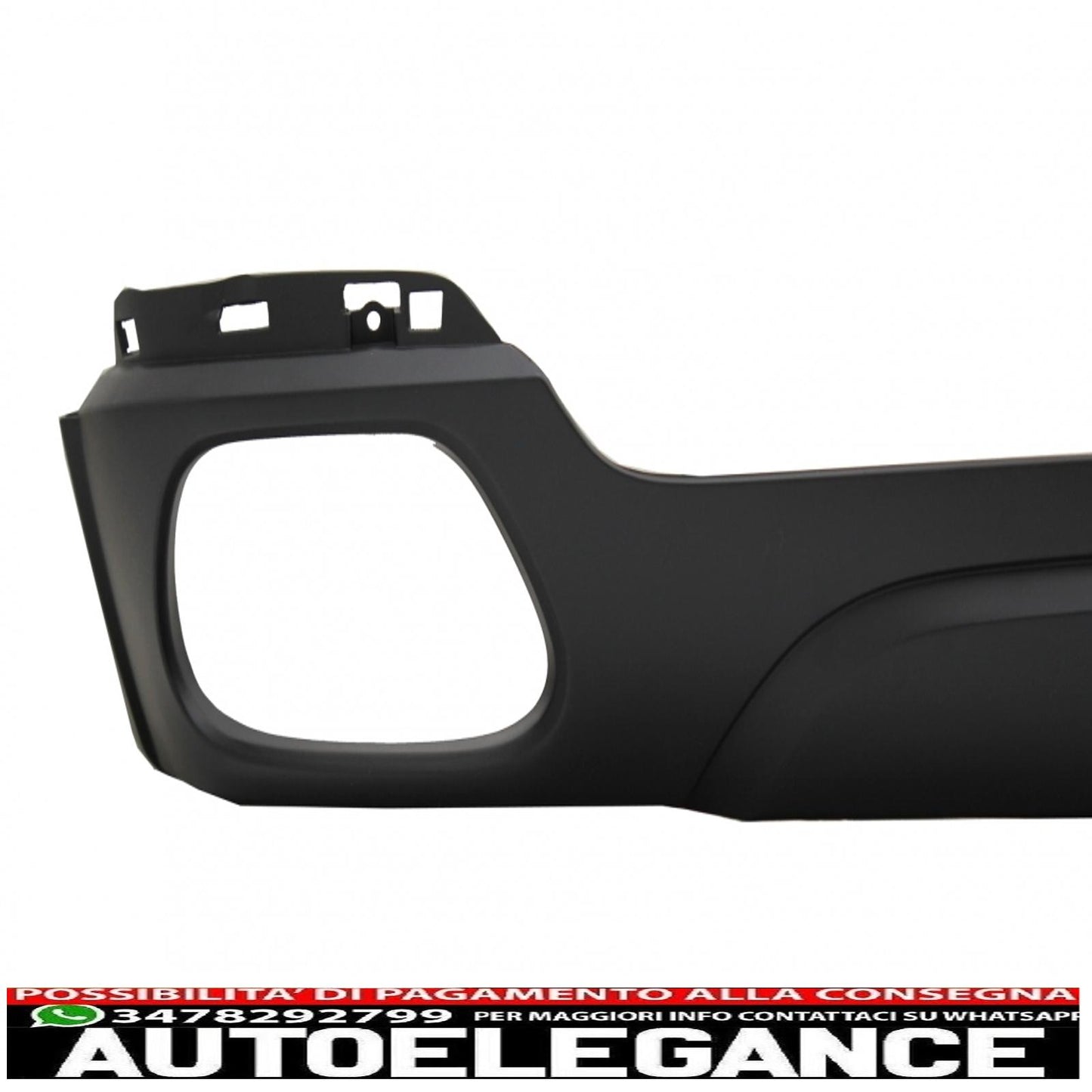 Diffusore mantovana per paraurti posteriore e terminali di scarico quadrati adatti per BMW X5 F15 (2013-2018) m-tech V8 design nero opaco per paraurti posteriore standard