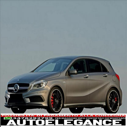 Front Bumper Splitter Wings Aerodynamic Eyebrows Suitable for Mercedes A-Class W176 (2012-08.2015) Design A45