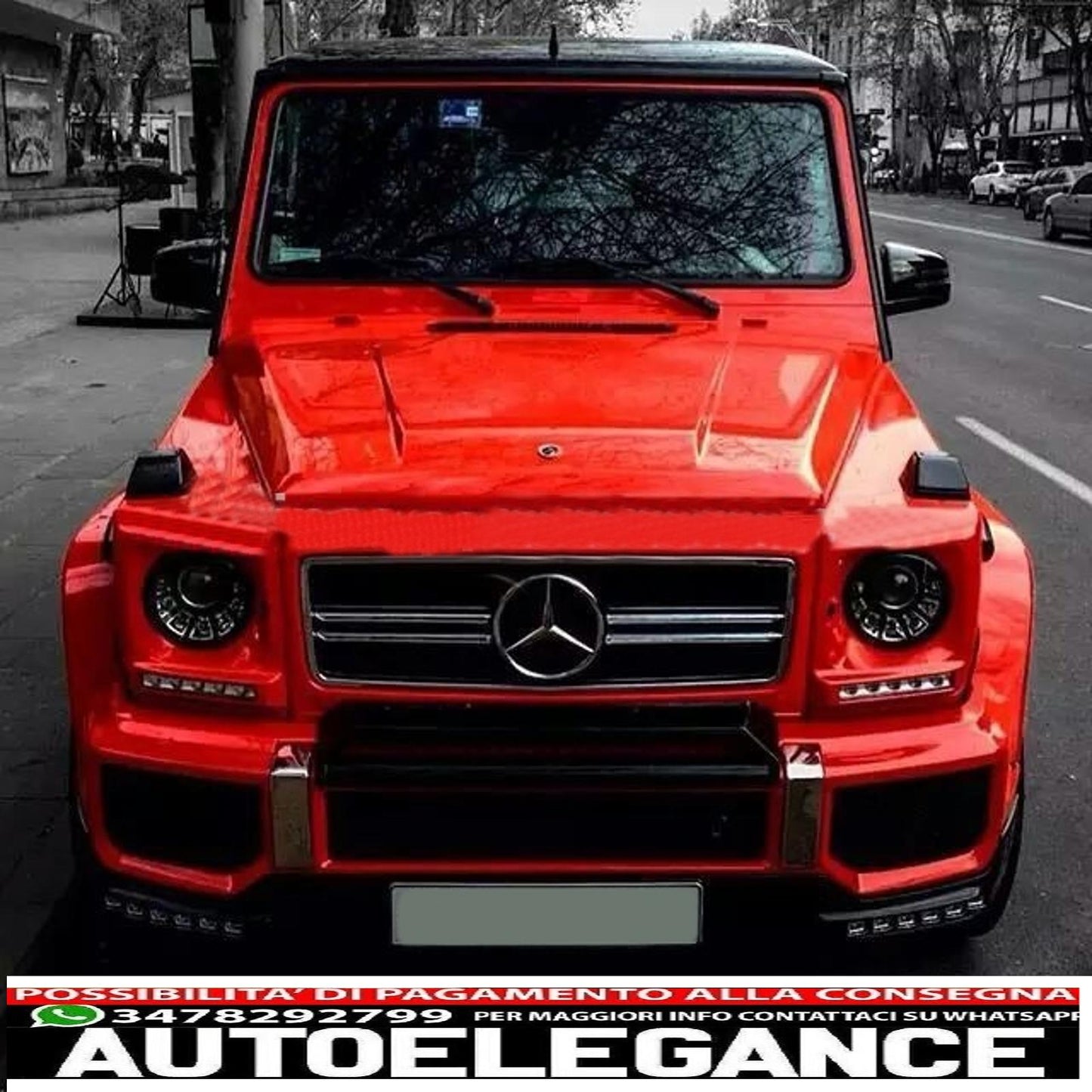 bi-xenon led headlights suitable for mercedes w463 g-class (2005-2017) m square look with dynamic and smooth cornering light 