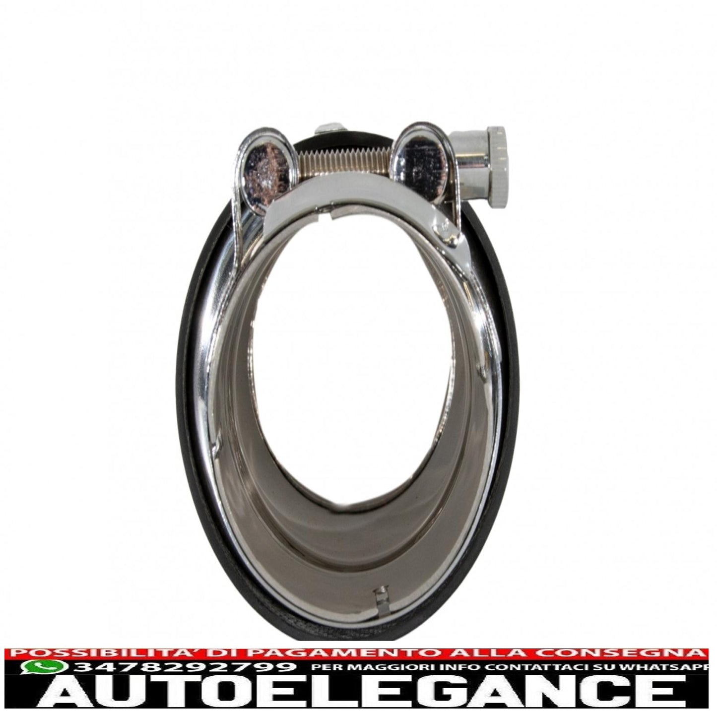 Universal Exhaust Tip Carbon Fiber Glossy Finish Inlet 6.3cm/2.48inch 
