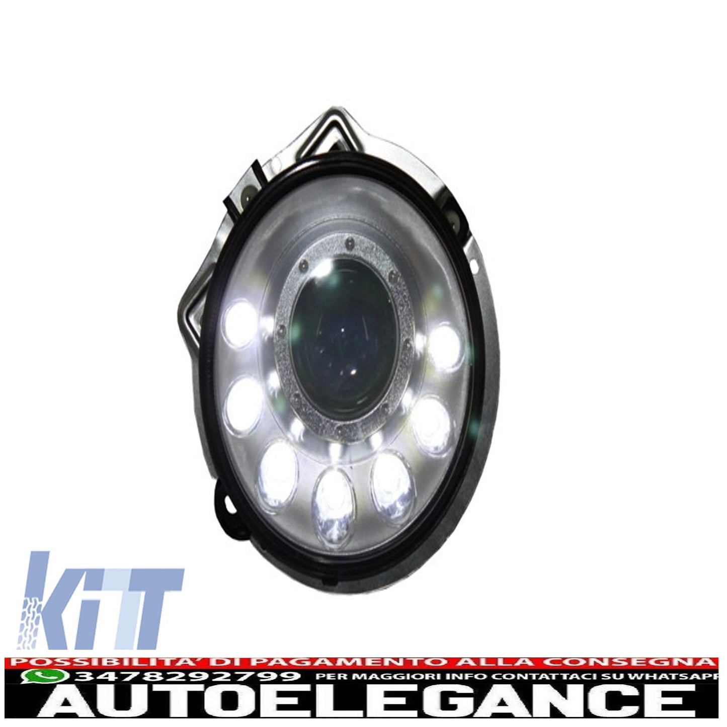 adatto per mercedes w463 classe g 1989-2012 fari led neri bi-xeno look m-design cromati AUTOELEGANCERICAMBI
