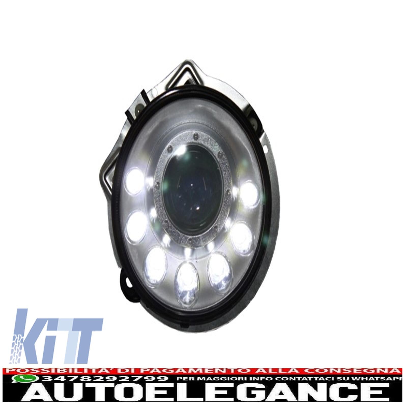adatto per mercedes w463 classe g 1989-2012 fari led neri bi-xeno look m-design cromati AUTOELEGANCERICAMBI