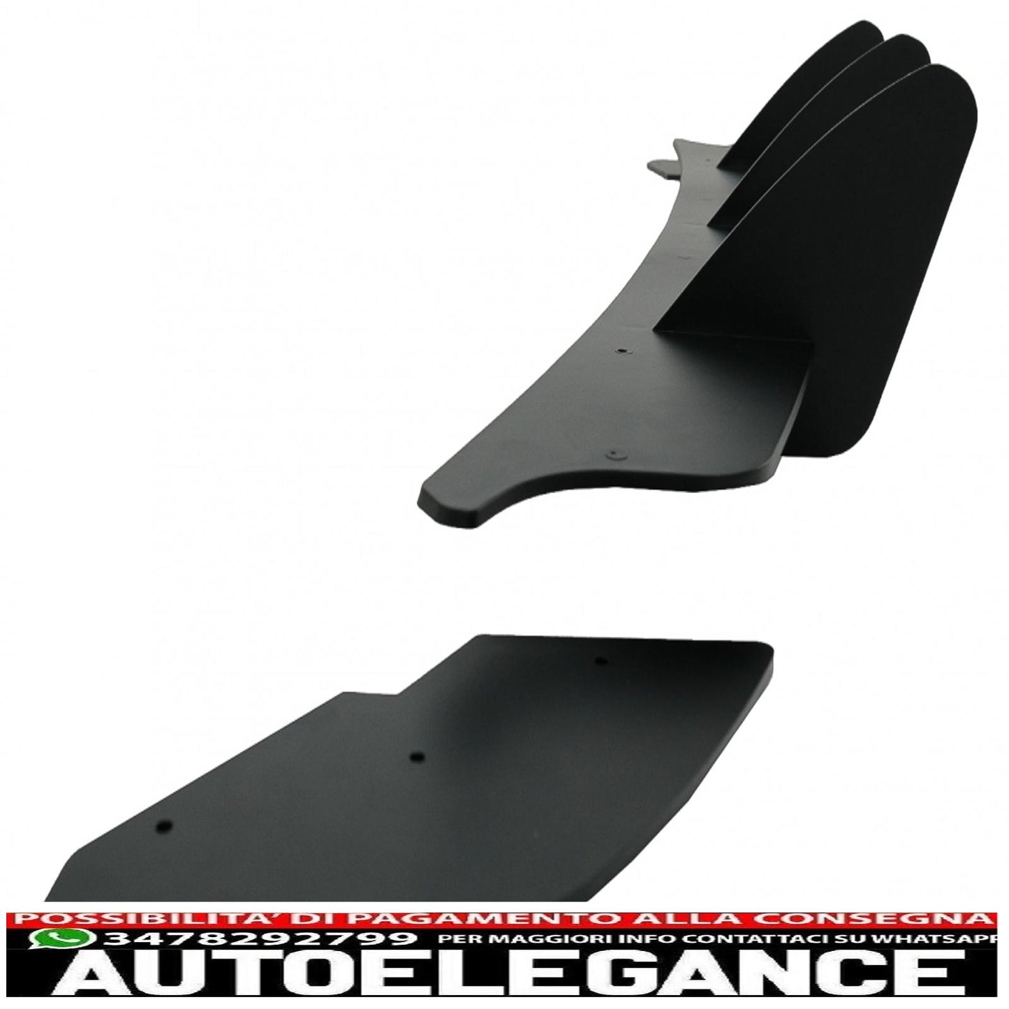 estensione paraurti posteriore per diffusore e splitter laterali posteriori adatta per vw golf vi 6 gti (2008-2013) nero