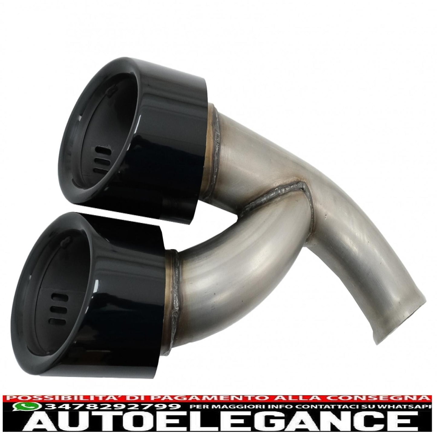 Exhaust pipes suitable for porsche cayenne 92a facelift (10/2014-2017) gts design piano black