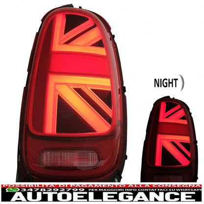 Rear lights suitable for mini one f55 f56 f57 3d 5d cabriolet (2014-2018) jcw design red