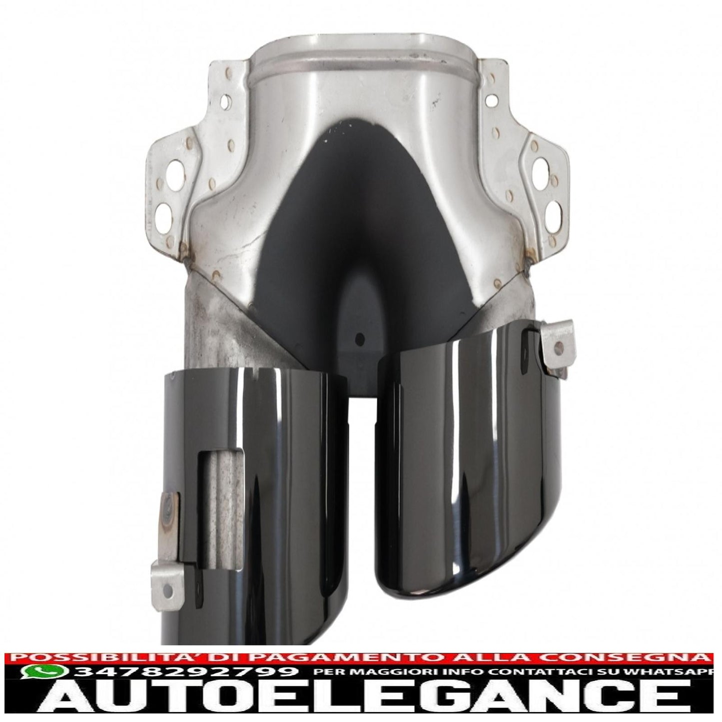 Exhaust pipes suitable for mercedes a-class w177 cla ii x118 c118 gla suv h247 glb suv x247 35 amg / 45 amg (2018-) 45s design black 