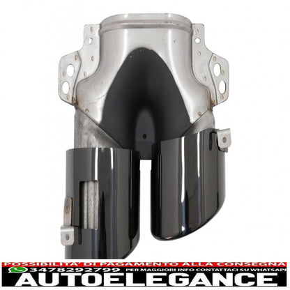 Exhaust pipes suitable for mercedes a-class w177 cla ii x118 c118 gla suv h247 glb suv x247 35 amg / 45 amg (2018-) 45s design black 