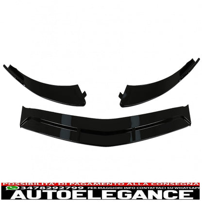Front Bumper Spoiler Lip Fit For Mercedes Cla X118 C118 Sport Line Cla35 (2019-2023) Piano Black