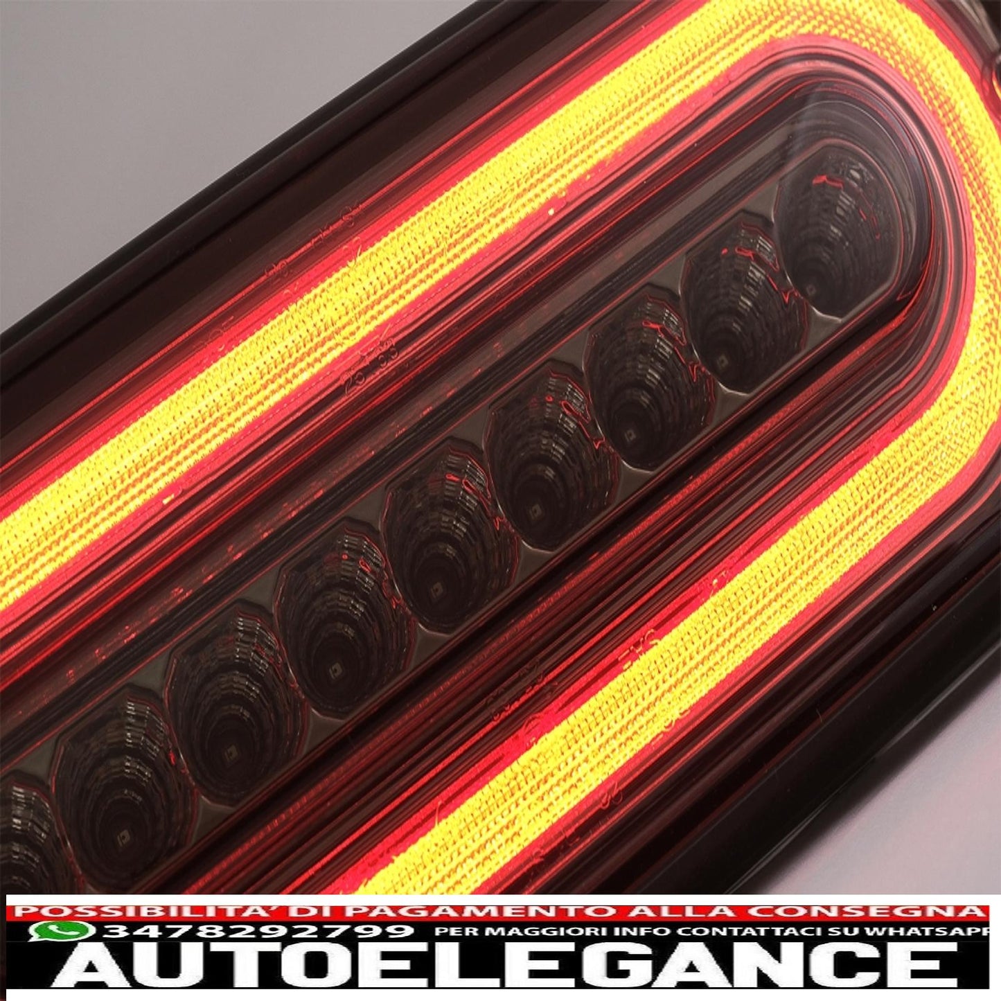 fanali posteriori full led adatti per mercedes classe g w463 (1989-2017) con indicatori di direzione sequenziali dinamici fumo