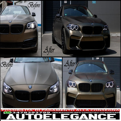 front bumper with center grills suitable for bmw 5 series f10 f11 (2011-2017) g30 m5 design