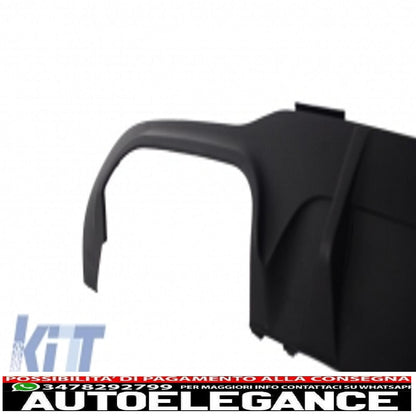 Diffusore d'aria con mantovana per paraurti posteriore con terminali di scarico adatto per mercedes classe c w204 c204 amg sport line (2012-2014) limousine coupé