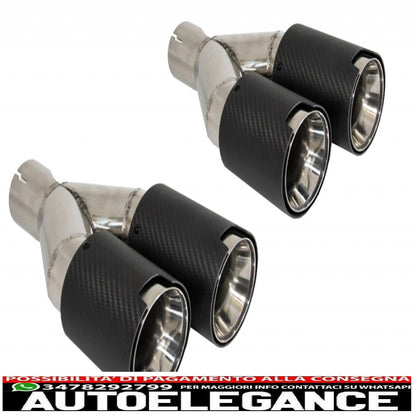 diffusore d'aria a doppia uscita con terminali di scarico dual twin adatto per bmw serie 5 f10 f11 (2011-2017) design m-performance