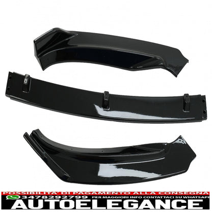 Front Bumper Lip Extension Spoiler Fit For VW Passat B8 3G Limousine Variant (2015-2018) Piano Black