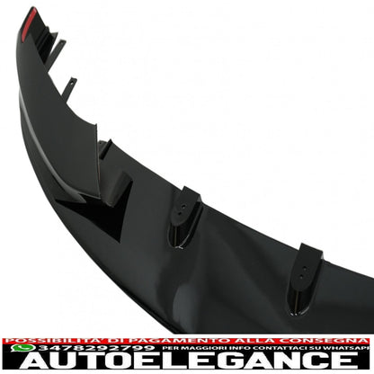 Labbro spoiler paraurti anteriore adatto per BMW Serie 4 F32 F33 F36 Coupe Cabrio Grand Coupe (2013-03.2019) con minigonne laterali estensioni labbra aggiuntive m-performance nero