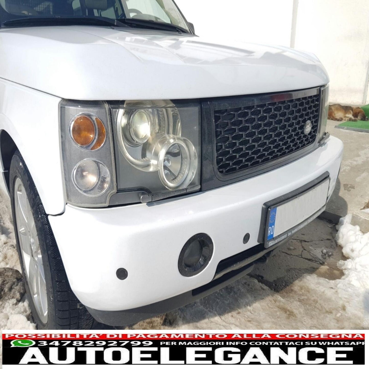 center grille suitable for land rover vogue iii l322 (2002-2005) all black autobiography supercharged edition