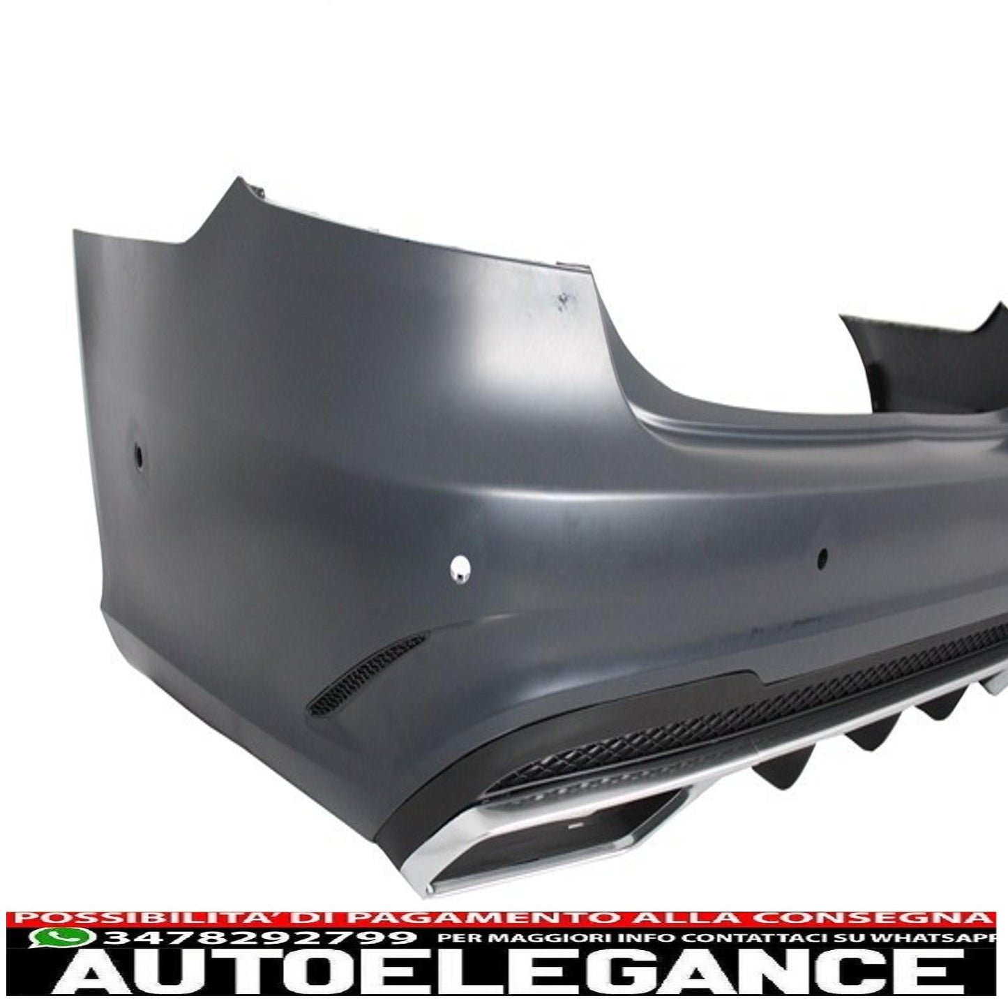 body kit suitable for mercedes e-class w212 restyling (2013-2016) with black exhaust tips e63 piano black design