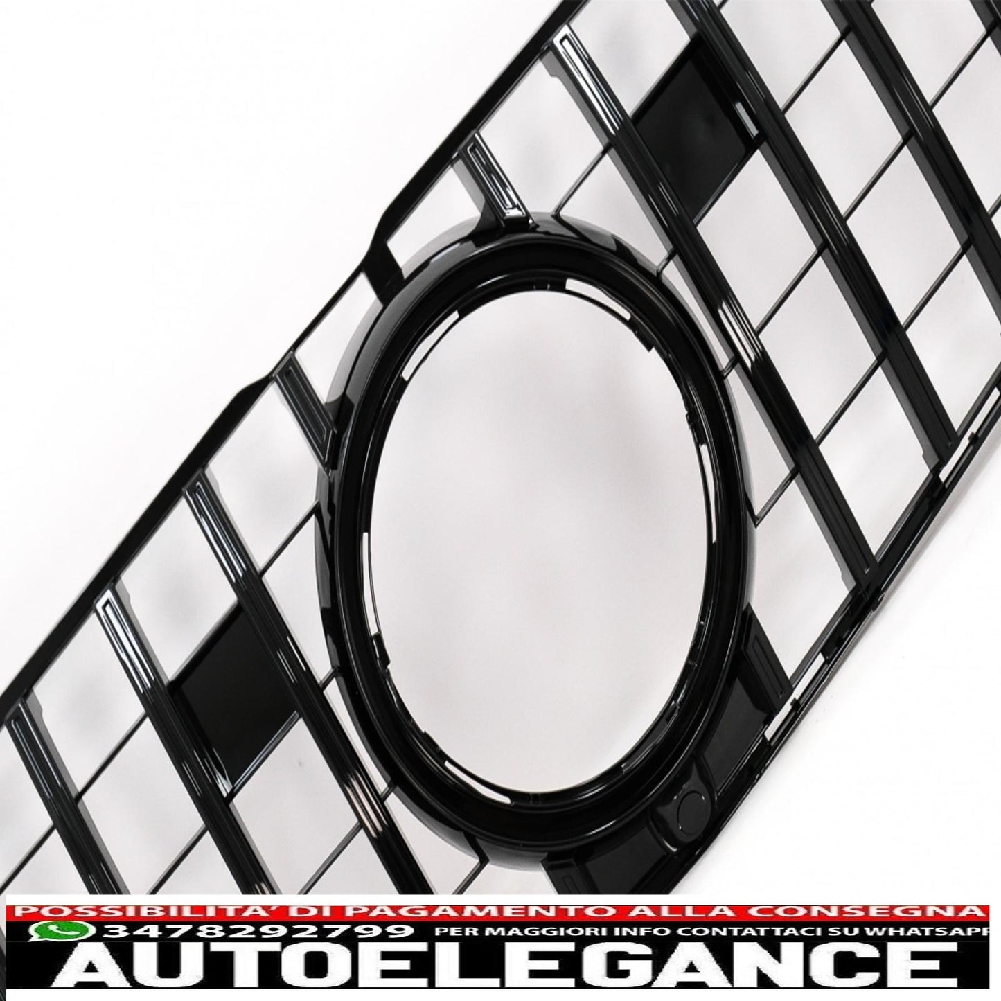 central grille suitable for mercedes gls x166 facelift (2016-2018) gtr design black 