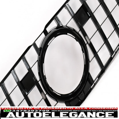 central grille suitable for mercedes gls x166 facelift (2016-2018) gtr design black 