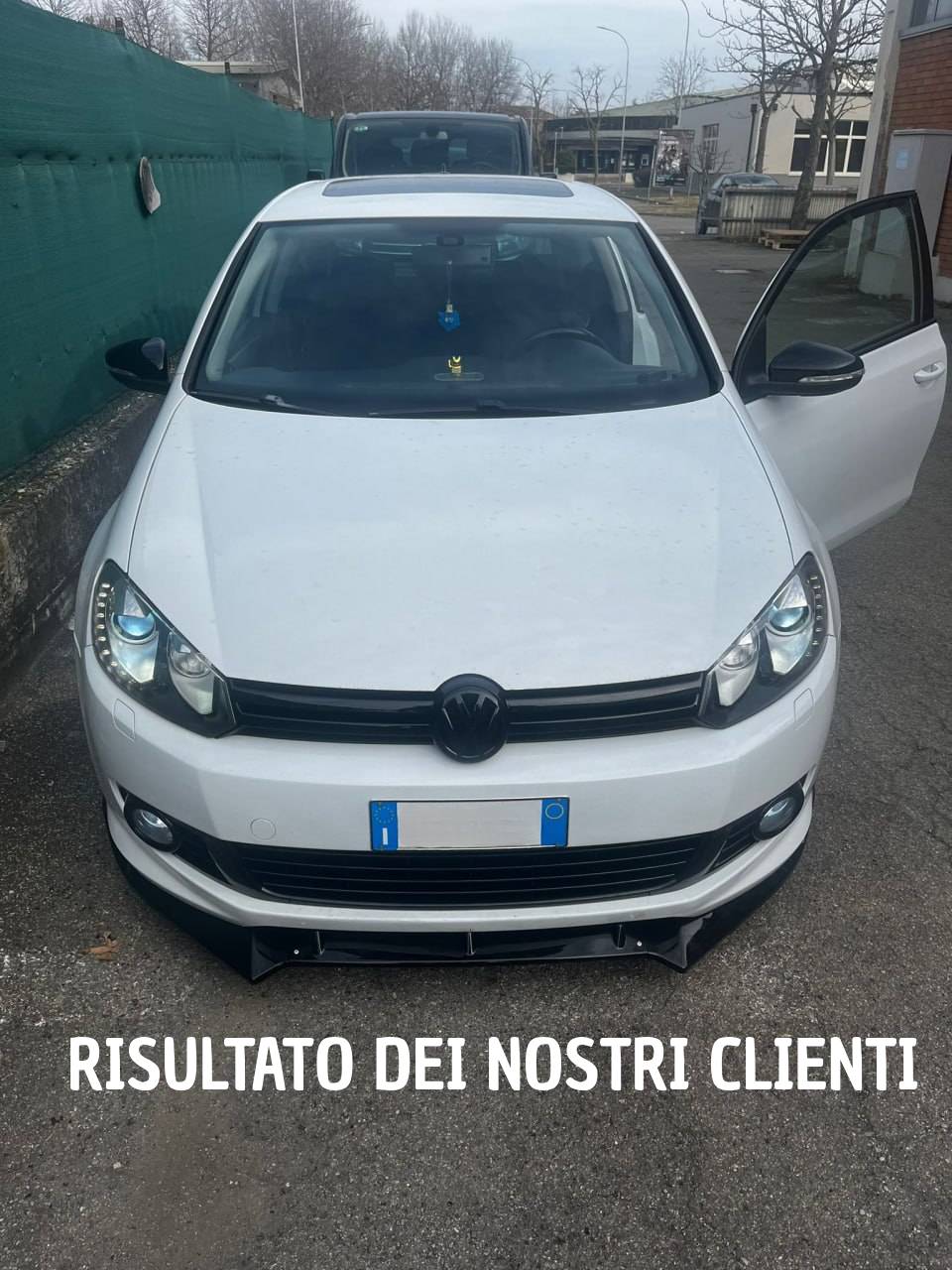 SPLITTER ADATTO PER VW GOLF 6 VI 2008-2012 LOOK NERO LUCIDO DESIGN SPORTIVO