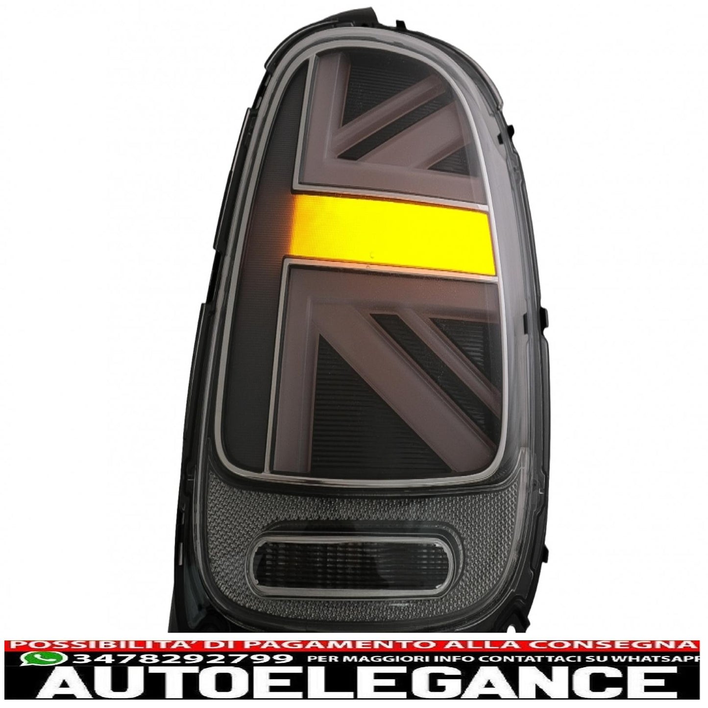 Rear lights suitable for mini one f55 f56 f57 3d 5d cabriolet (2014-2018) JCW design silver