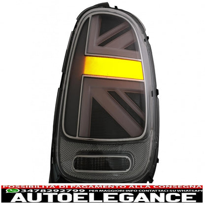 Rear lights suitable for mini one f55 f56 f57 3d 5d cabriolet (2014-2018) JCW design silver