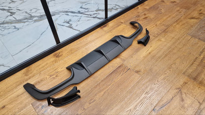 DIFFUSER SUITABLE FOR MERCEDES C CLASS W204 AMG 12-14 BLACK LOOK SPORTY DESIGN 