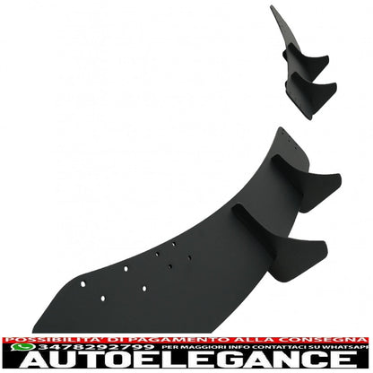 Splitter estensione paraurti posteriore per diffusore aria adatto a vw golf vi 6 r20 (2008-2013) nero