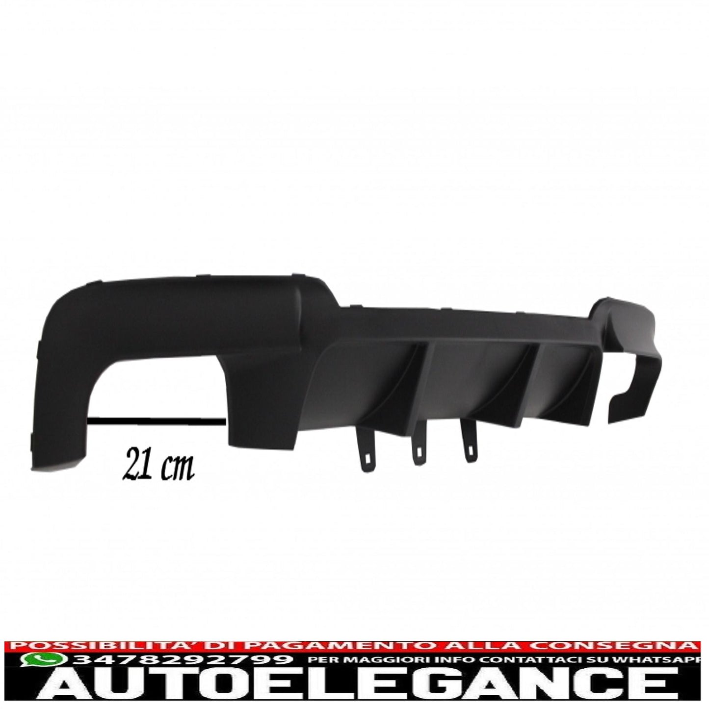 diffusore d'aria a doppia uscita adatto per bmw f10 serie 5 (2011-2017) design m con terminali di scarico nero pianoforte