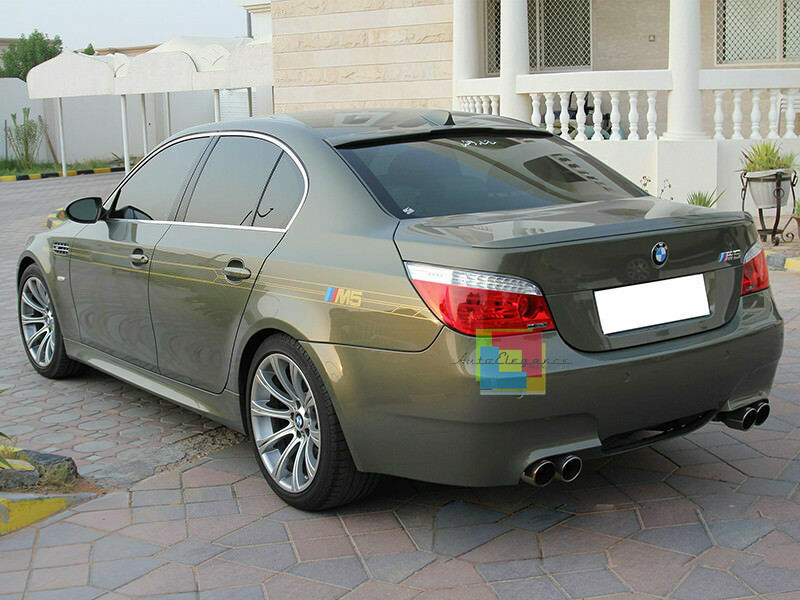 BMW SERIE 5 E60 BERLINA SPOILER LUNOTTO POSTERIORE SUL TETTO LOOK M5 IN ABS AUTOELEGANCERICAMBI