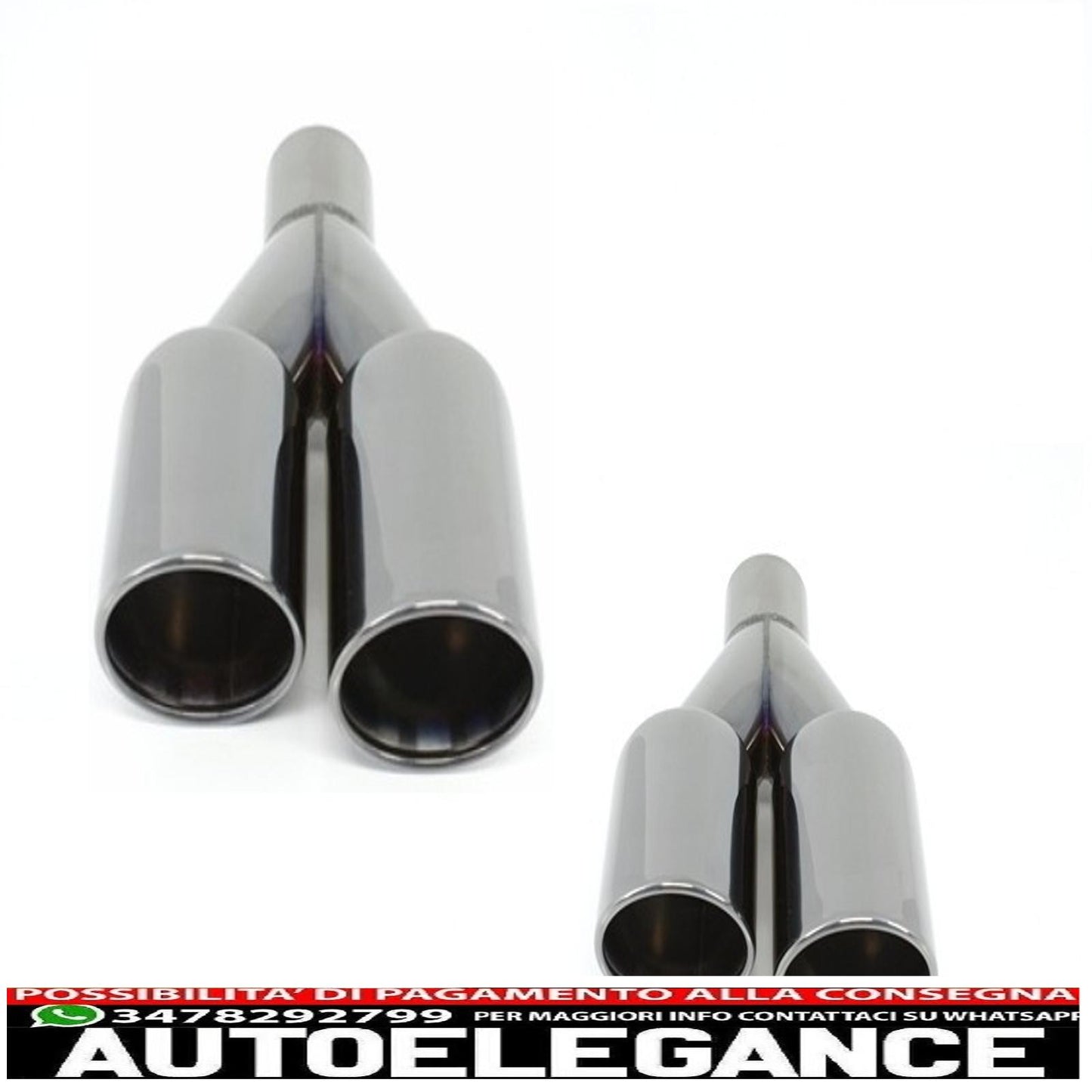Double outlet air diffuser suitable for bmw 5 series f10 f11 (2011-2017) m sport design with black exhaust tips