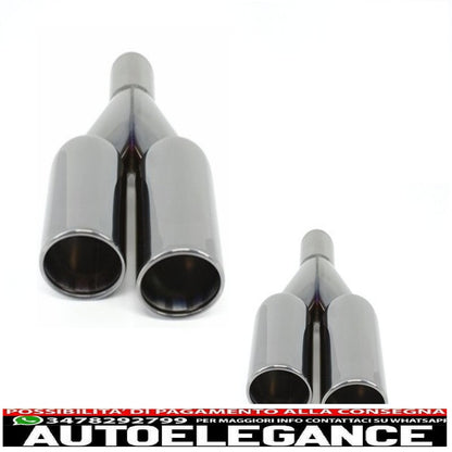 Double outlet air diffuser suitable for bmw 5 series f10 f11 (2011-2017) m sport design with black exhaust tips