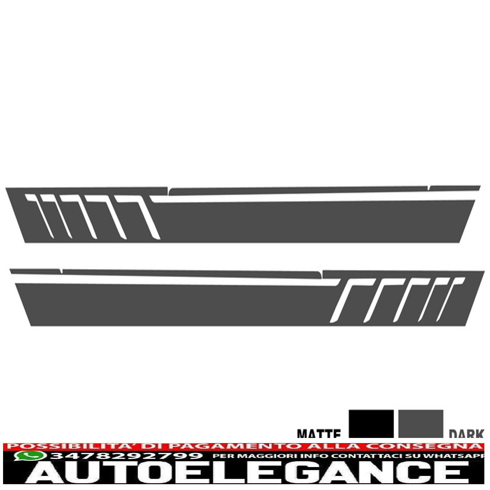 aggiungi strisce modanature porta con decalcomanie laterali adesivo in vinile grigio scuro e luci di svolta adatte per mercedes classe g w463 (1989-2015) AUTOELEGANCERICAMBI