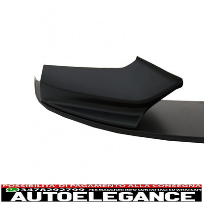 Front bumper spoiler lip suitable for bmw 5 series f10 f11 sedan touring (2011-2017) m-performance design matt black