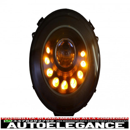 bi-xenon led headlights suitable for mercedes w463 g-class (2005-2017) m-look with dynamic and smooth cornering light 