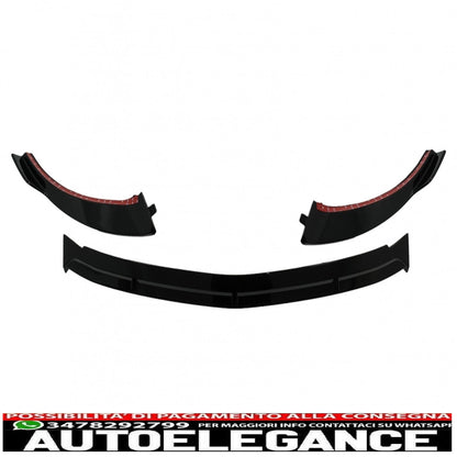 Labbro del paraurti anteriore adatto per mercedes classe e w213 s213 c238 a238 facelift (2020-up) pianoforte nero