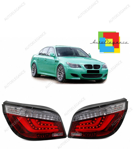 👉Fari posteriori a LED BAR con fumo rosso per BMW Serie 5 E60 Berlina 07-10👈