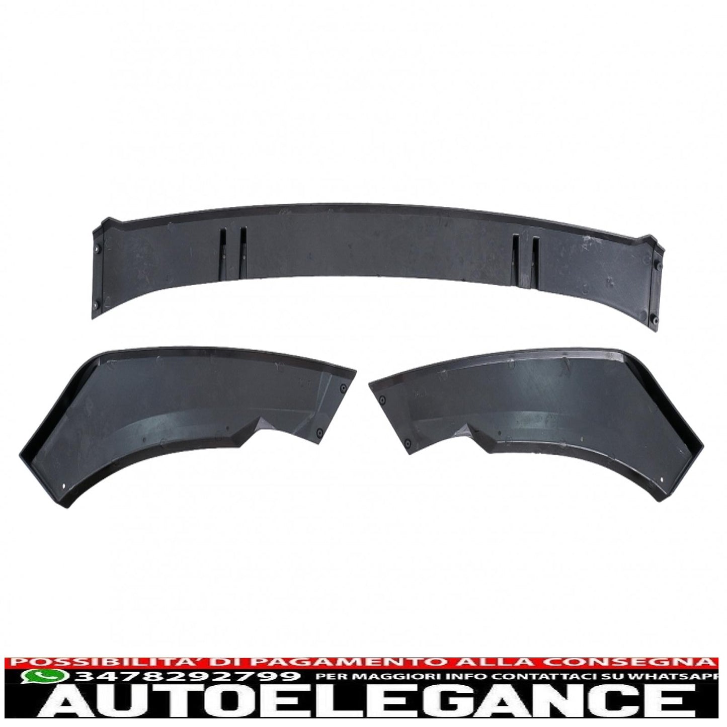 Front bumper lip extension additional spoiler suitable for vw polo aw mk6 (2018-up) piano black